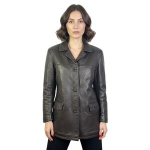 BOD & CHRISTENSEN BROWN LEATHER JACKET XL WOMEN'S